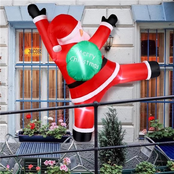 5.9 Ft Large Christmas Santa Claus Blow Up Lighted Christmas with LED Lights - Picture 5 of 7